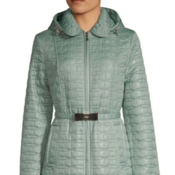 Kate Spade New York Quilt Tortoise Bow Jacket
